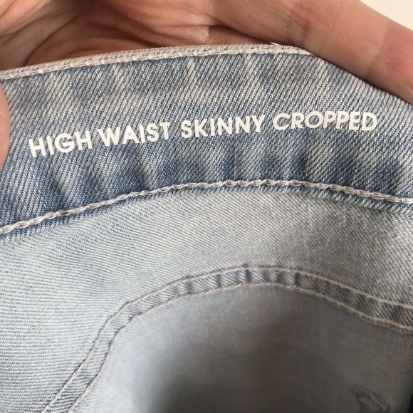 Element High Waist Skinny Cropped Jeans w/Raw Hem - Picture 9 of 13